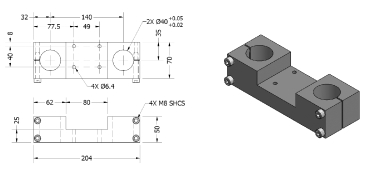 SD 01.202 Mounting Block / LH